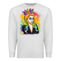Oatmeal Heather drag queen Premium Sweatshirt - Artiststas