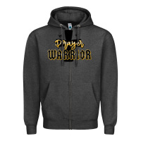 Charcoal Heather christian prayer warrior Zipper Hoodie - MaliasSmallBusiness
