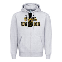 Heather Grey christian prayer warrior Zipper Hoodie - MaliasSmallBusiness