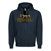 Navy christian prayer warrior Zipper Hoodie - MaliasSmallBusiness