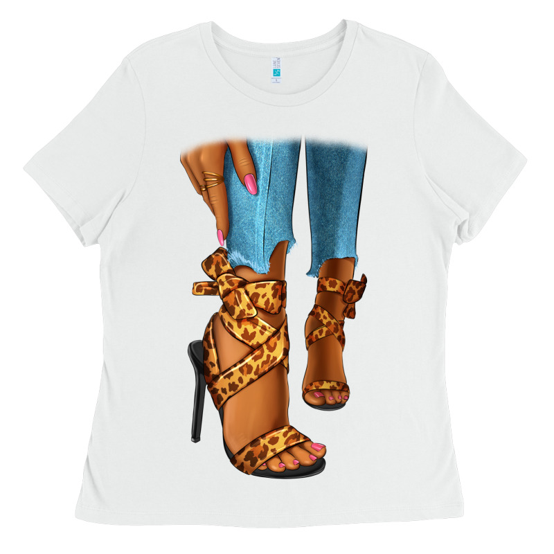 Leopard Heels Black Fashion Girl Ladies Tee by RanaPortraitStore | Teevron