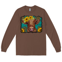 Chestnut western leopard buffalo plaid baby highland cow Long Sleeve Tee - BarkalooDesign