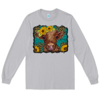 Moon Dust western leopard buffalo plaid baby highland cow Long Sleeve Tee - BarkalooDesign