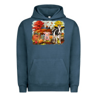 Pigment Midnight Navy fall farm animals Urban Hoodie - CowGirlArtShop