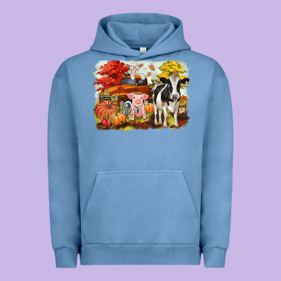 Fall Farm Animals Urban Hoodie Designed By Cowgirlartshop