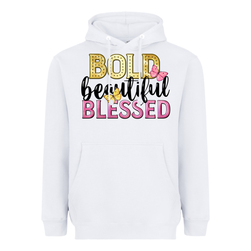 Bold Beautiful Blessed Heavyweight Hoodie by LillyAllenDesigns | Teevron