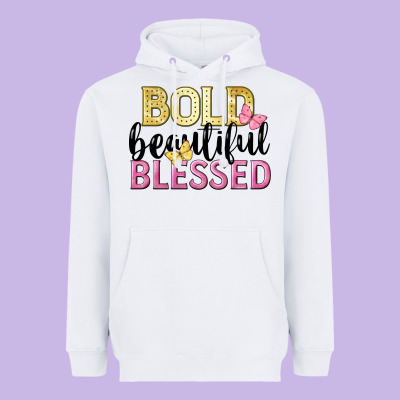 Bold Beautiful Blessed Heavyweight Hoodie Designed By Lillyallendesigns