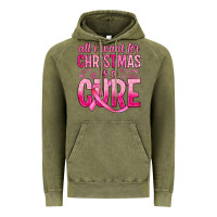 Vintage Olive all i want for christmas is a cure Vintage Hoodie - JahusDesignShop