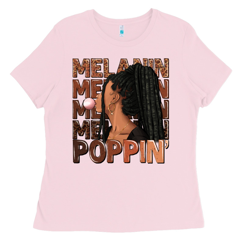 Melanin Poppin' Afro Woman Ladies Tee by RanaPortraitStore | Teevron
