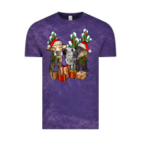 Cloud Purple western christmas cows and cactuses Vintage Tee - AdoDesignShop