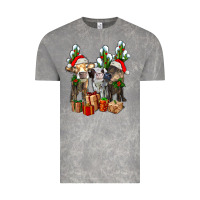 Cloud Rock western christmas cows and cactuses Vintage Tee - AdoDesignShop