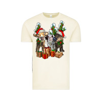 Vintage Arctic western christmas cows and cactuses Vintage Tee - AdoDesignShop