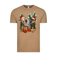 Vintage Coffee western christmas cows and cactuses Vintage Tee - AdoDesignShop
