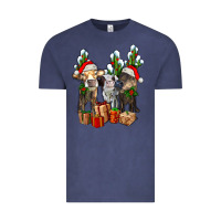 Vintage Denim western christmas cows and cactuses Vintage Tee - AdoDesignShop