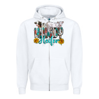 White western howdy heifer Zipper Hoodie - NancyCooperArtShop