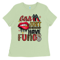 Matcha girls just wanna have funds Ladies Tee - JahusDesignShop