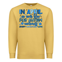 Antique Gold in april we wear blue for autism awareness Premium Sweatshirt - Artiststas