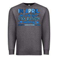 Charcoal Heather in april we wear blue for autism awareness Premium Sweatshirt - Artiststas