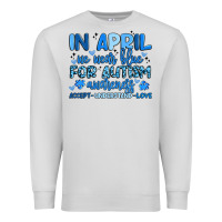 Dove Grey in april we wear blue for autism awareness Premium Sweatshirt - Artiststas