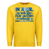 Lemon in april we wear blue for autism awareness Premium Sweatshirt - Artiststas