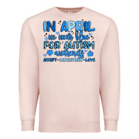 Pale Pink in april we wear blue for autism awareness Premium Sweatshirt - Artiststas