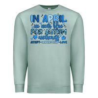 Seafoam in april we wear blue for autism awareness Premium Sweatshirt - Artiststas