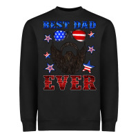 Black best dad ever american flag Heavyweight Sweatshirt - Artiststas