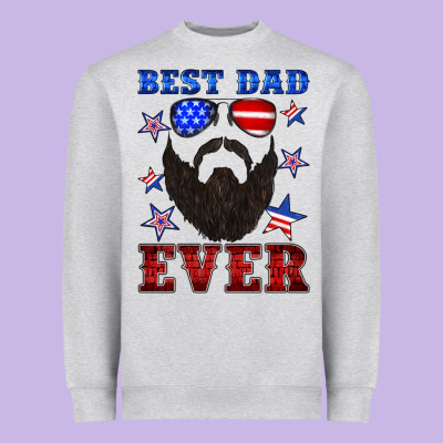 Best Dad Ever American Flag Heavyweight Sweatshirt Designed By Artiststas