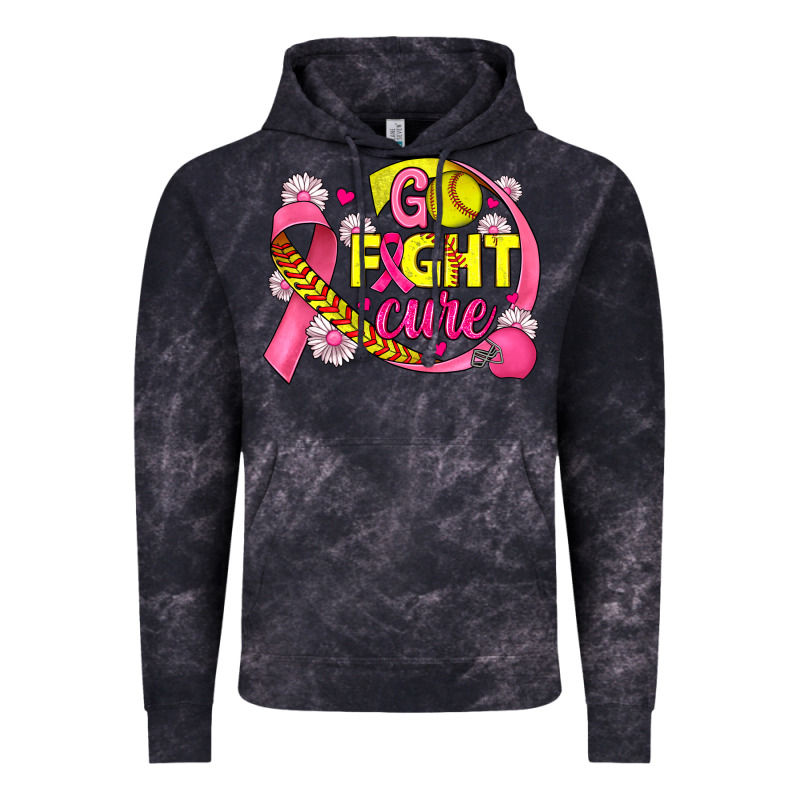 Breast Cancer Go Fight Cure Softball Vintage Hoodie by JahusDesignShop | Teevron