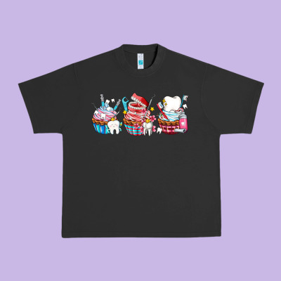 Dental Cupcakes Urban Heavy Tee Designed By Adodesignshop