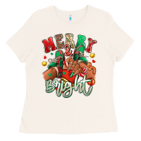 Bone Merry and bright black girl sneakers Ladies Tee - RanaPortraitStore