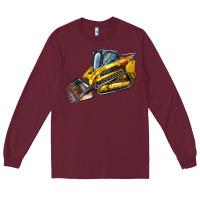 Burgundy Compact Track Loader Long Sleeve Tee - LillyAllenDesigns