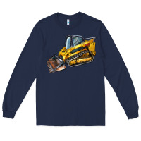 Navy Compact Track Loader Long Sleeve Tee - LillyAllenDesigns