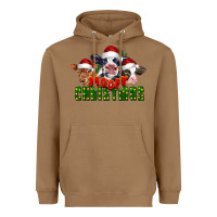 Mooey Christmas Cows Heavyweight Hoodie | Teevron