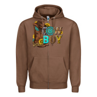 Chestnut western cowboy Zipper Hoodie - NancyCooperArtShop