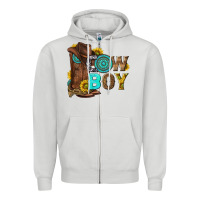 Dove Grey western cowboy Zipper Hoodie - NancyCooperArtShop