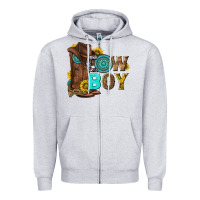 Heather Grey western cowboy Zipper Hoodie - NancyCooperArtShop