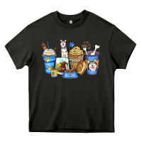 Asphalt siberian husky coffee cups Heavy Core Tee - Zillion Design Studio