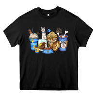 Black siberian husky coffee cups Heavy Core Tee - Zillion Design Studio