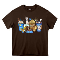 Chocolate Brown siberian husky coffee cups Heavy Core Tee - Zillion Design Studio