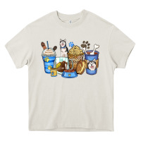 Cream siberian husky coffee cups Heavy Core Tee - Zillion Design Studio