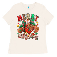 Merry Christmas Black Girl Sneakers Ladies Tee | Teevron