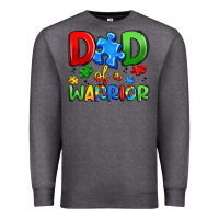 Charcoal Heather dad of a warrior Premium Sweatshirt - Artiststas
