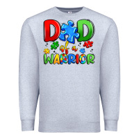 Heather Grey dad of a warrior Premium Sweatshirt - Artiststas