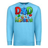 Ocean Blue dad of a warrior Premium Sweatshirt - Artiststas