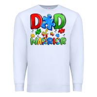 White dad of a warrior Premium Sweatshirt - Artiststas