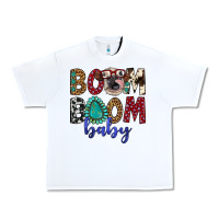 White boom boom baby Urban Heavy Tee - Artiststas