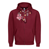 Burgundy phlebotomy add your name Zipper Hoodie - MaliasSmallBusiness