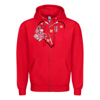 Red phlebotomy add your name Zipper Hoodie - MaliasSmallBusiness