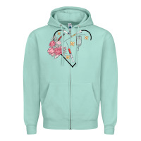 Seafoam phlebotomy add your name Zipper Hoodie - MaliasSmallBusiness